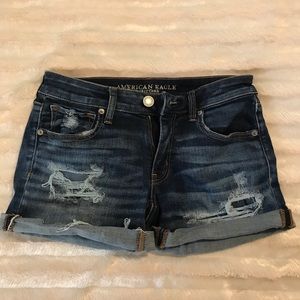 American Eagle Ripped Jean Shorts